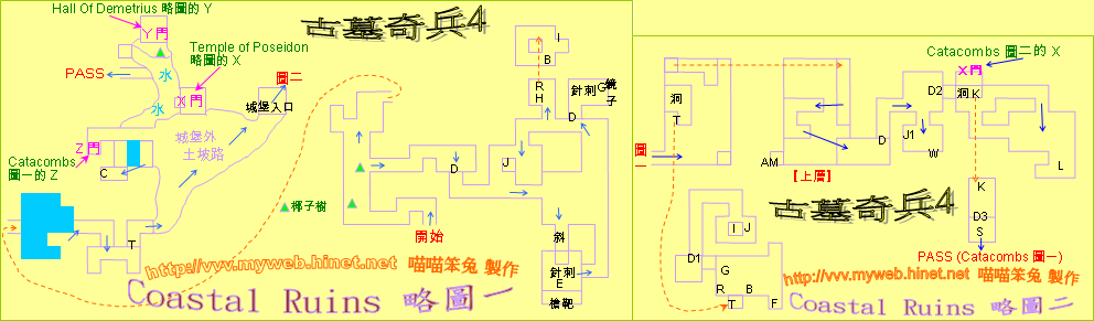 古墓奇兵4～Coastal Ruins 略圖